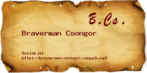 Braverman Csongor névjegykártya